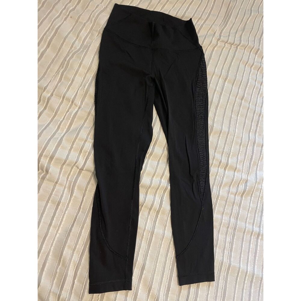 lululemon black wunder under leggings size 8